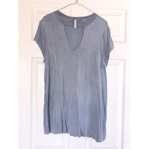 Light blue key hole tunic/top. Size medium